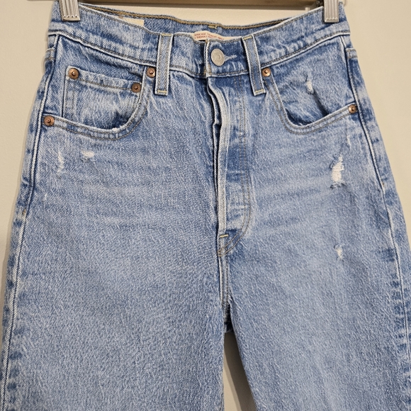 Levi's® Ribcage Stright Ankle Highest High Rise Size 24 - Picture 3 of 9